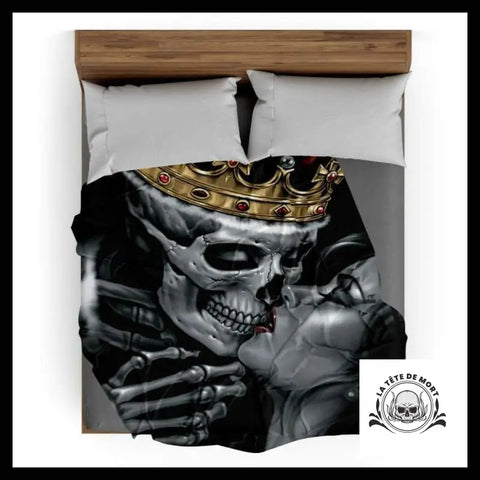 Plaid Tête de Mort Couronne