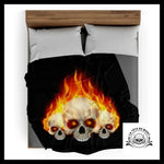 Plaid Tête de Mort En Feu