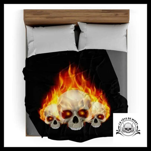 Plaid Tête de Mort En Feu