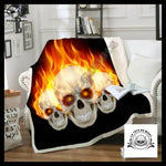 Plaid Tête de Mort En Feu