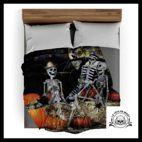 Plaid Tête de Mort Macabre