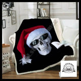 Plaid Tête de Mort Noël