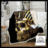 Plaid Tête de Mort Pharaon