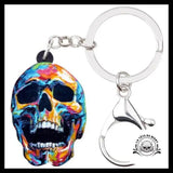 Porte-clé Tête de Mort Colorée