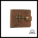 Portefeuille Crâne en Cuir
