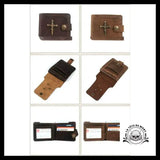 Portefeuille Crâne en Cuir