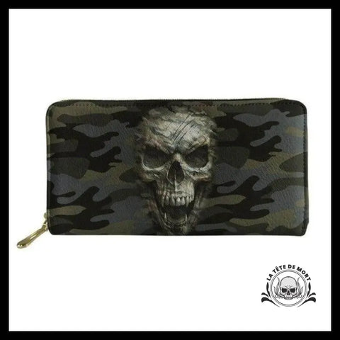 Portefeuille Crâne Militaire - Crâne Passion