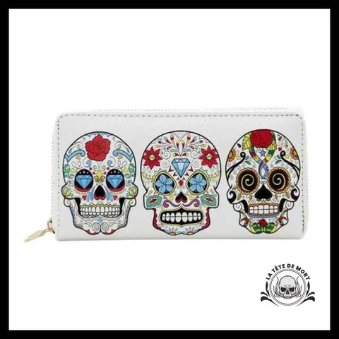 Portefeuille Tête de Mort Fête Mexicaine