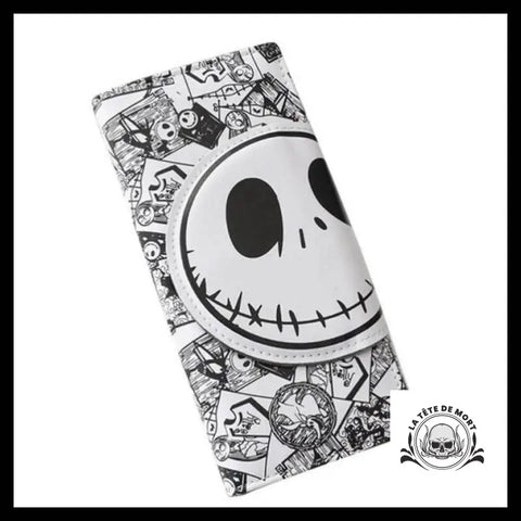Portefeuille Tête de Mort Noir et Blanc - Crâne Passion