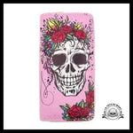 Portefeuille Tête de Mort Rose