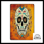 Poster Crâne Mexicain Couleur