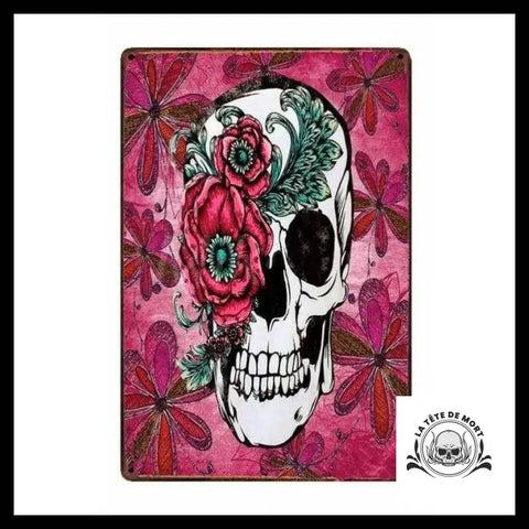 Poster Skull Flowers