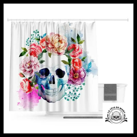 Rideau Crâne Fleuri