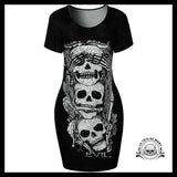 Robe Courte Tête de Mort