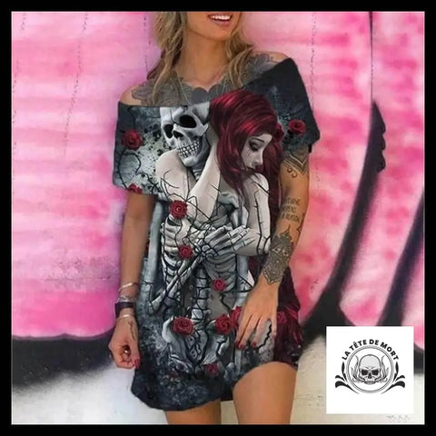 Robe crâne amour impossible