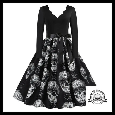 Robe crâne black and white