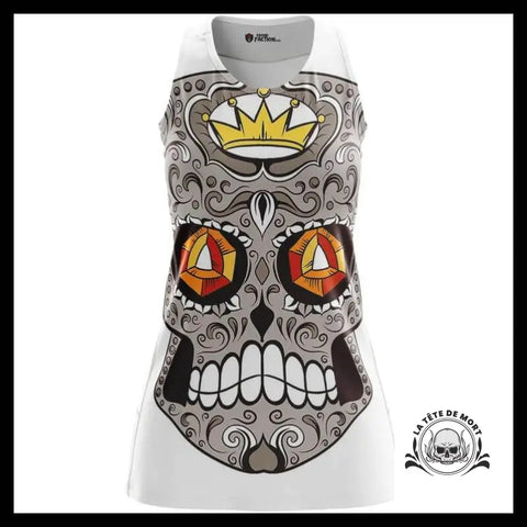 Robe Crâne Mexicain Noir Et Blanc