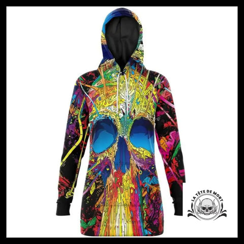 Robe Pull Tête de Mort Multicolore