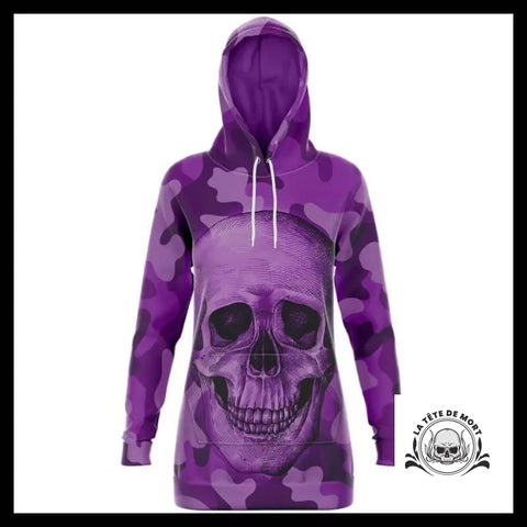 Robe Pull Violet Tête de Mort