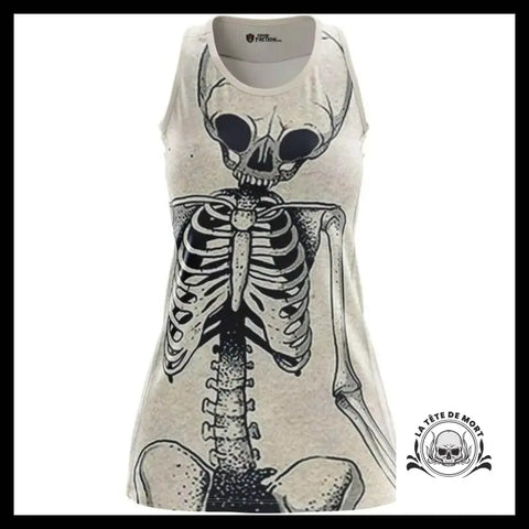 Robe Squelette Noir et Blanc