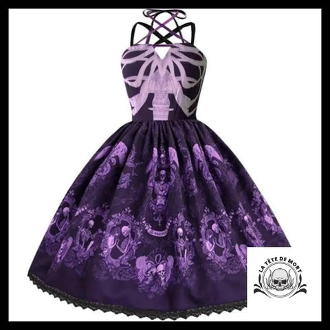 Robe Squelette Violette