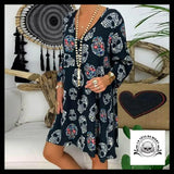 Robe Tête de Mort Crâne Original Navy
