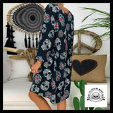 Robe Tête de Mort Crâne Original Navy