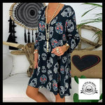 Robe Tête de Mort Crâne Original Navy