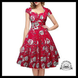 Robe Tête de Mort Rigolote Rouge