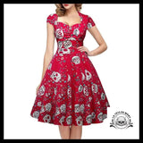Robe Tête de Mort Rigolote Rouge