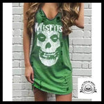 Robe Tête de Mort Vert Misfits