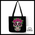 Sac à Main Tête de Mort Anneau Fleurs