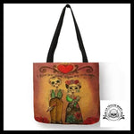 Sac à Main Tête de Mort Couple Squelettes