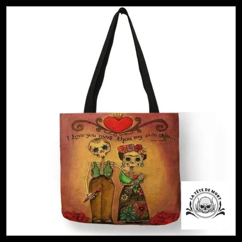 Sac à Main Tête de Mort Couple Squelettes