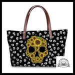 Sac à Main Tête de Mort Fleurs Du Soleil