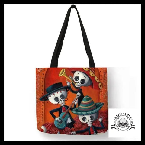 Sac à Main Tête de Mort Musiciens