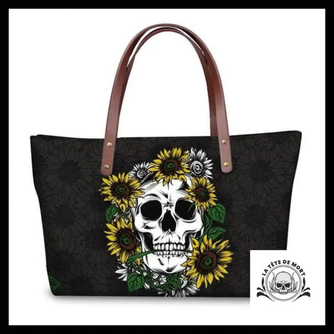 Sac à Main Tête de Mort Tournesols