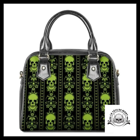Sac à Main Tête de Mort Vert Fluo