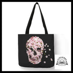Sac Tête de Mort Envolee Fleurs
