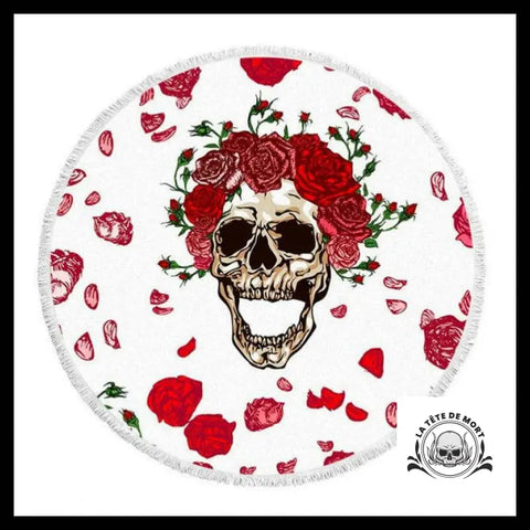 Serviette Crâne Fleurs