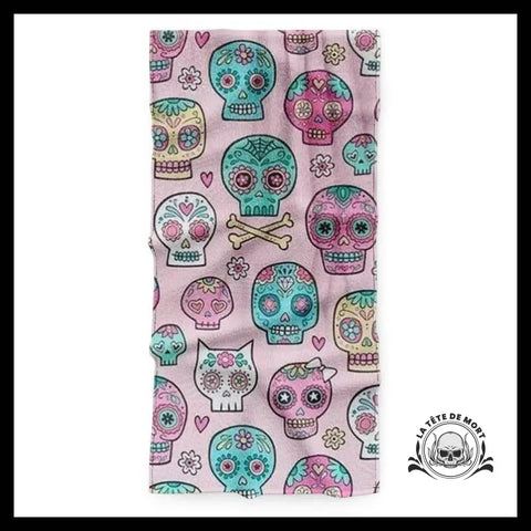 Serviette Crâne Mexicain Coloré
