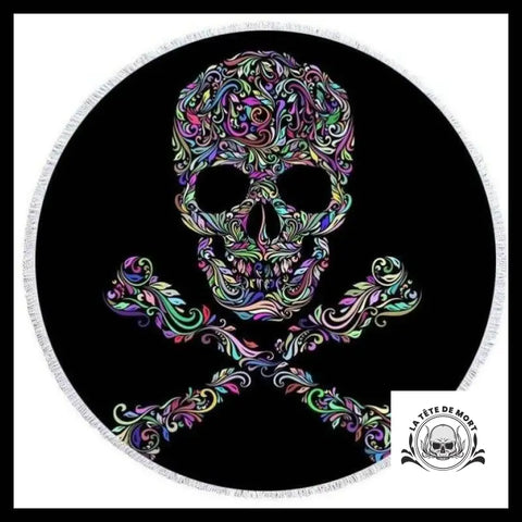 Serviette de Plage Ronde Tête Mort