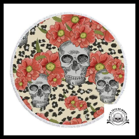 Serviette Tête de Mort Artistique