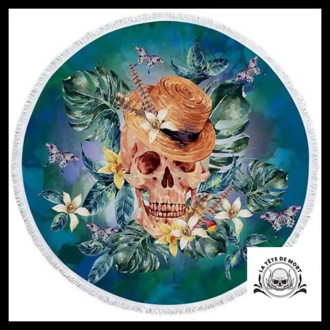 Serviette Tête de Mort Avec Chapeau