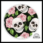 Serviette Tête de Mort Avec Fleurs