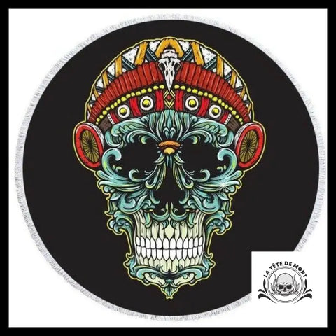 Serviette Tête de Mort Mexicaine Calavera