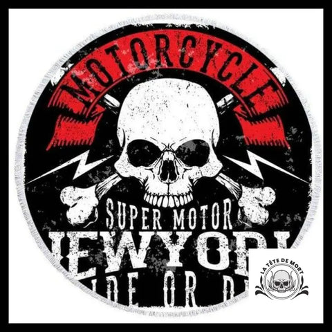 Serviette Tête de Mort Motard