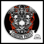 Serviette Tête de Mort Moto