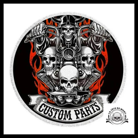 Serviette Tête de Mort Moto