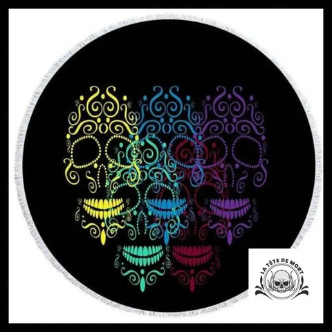 Serviette Tête de Mort Multicolore